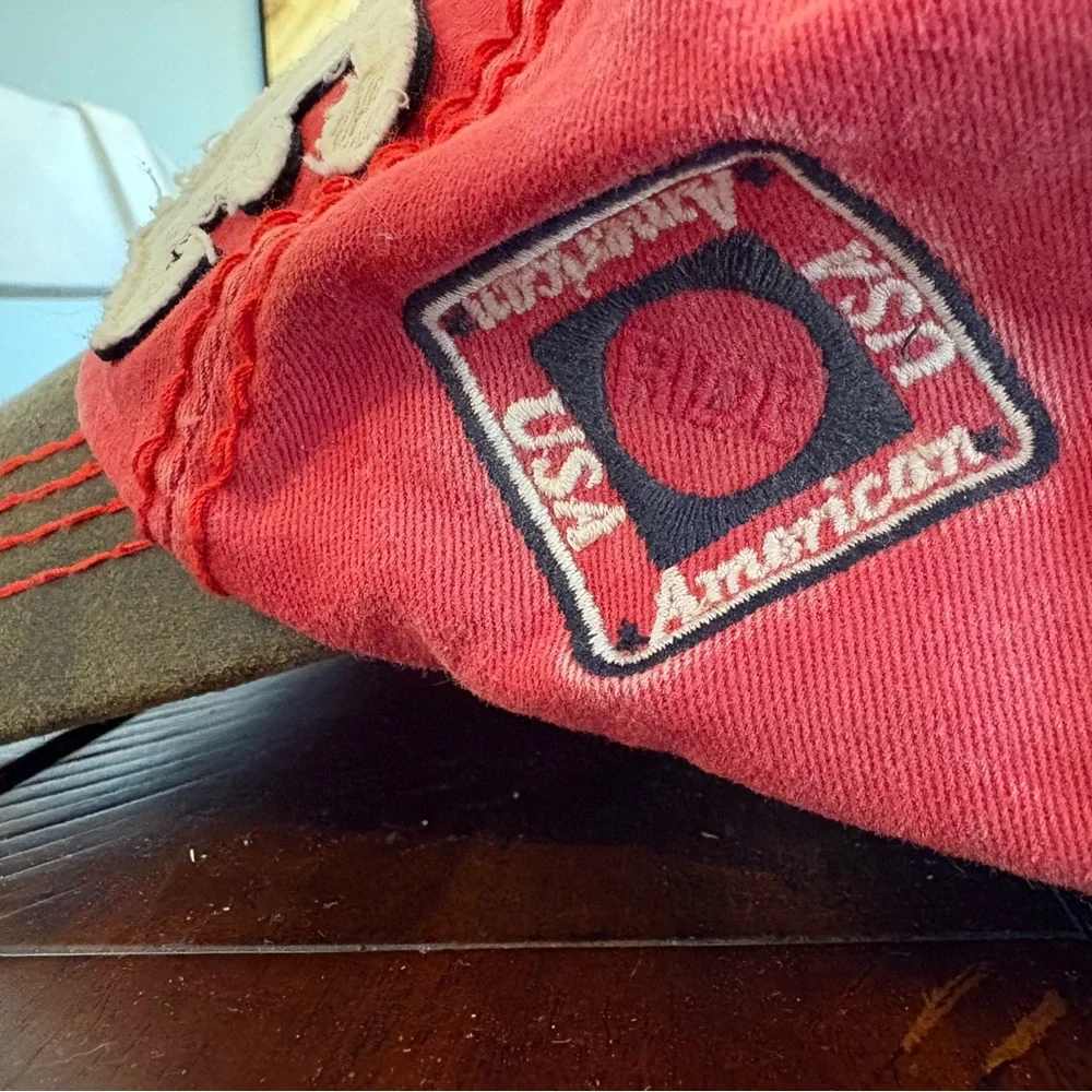 Red and Brown 'RIDE' Cap - Picture 2 of 4